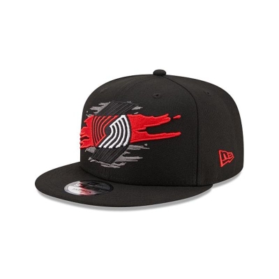 Portland Trail Blazers Gorra | New Era NBA Logo Tear 9fifty Snapback Cap Mexico - Negros